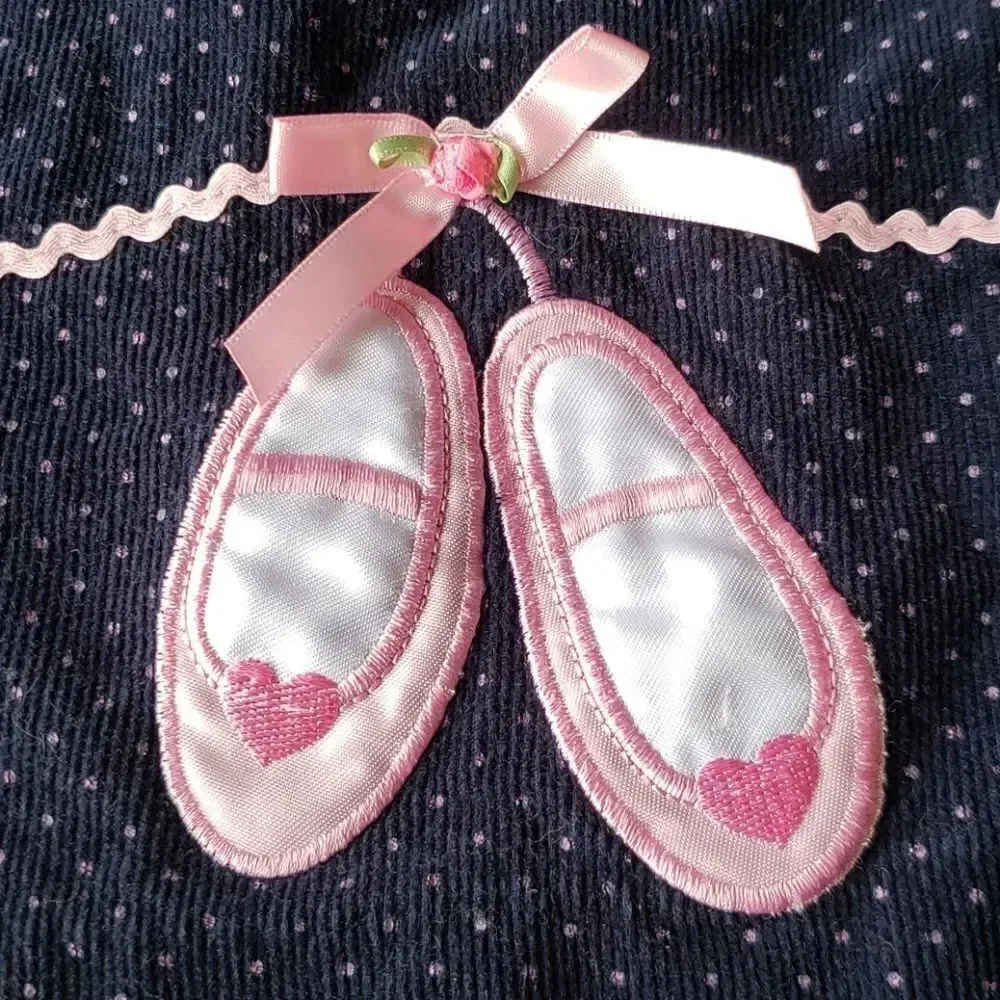 Adorable Polka Dotted Ballerina Jumper Dress Sz 6X